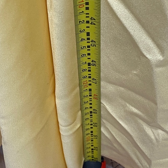 Davids Bridal Yellow Strapless Formal Gown Style #81026 Size 6 - Picture 10 of 11